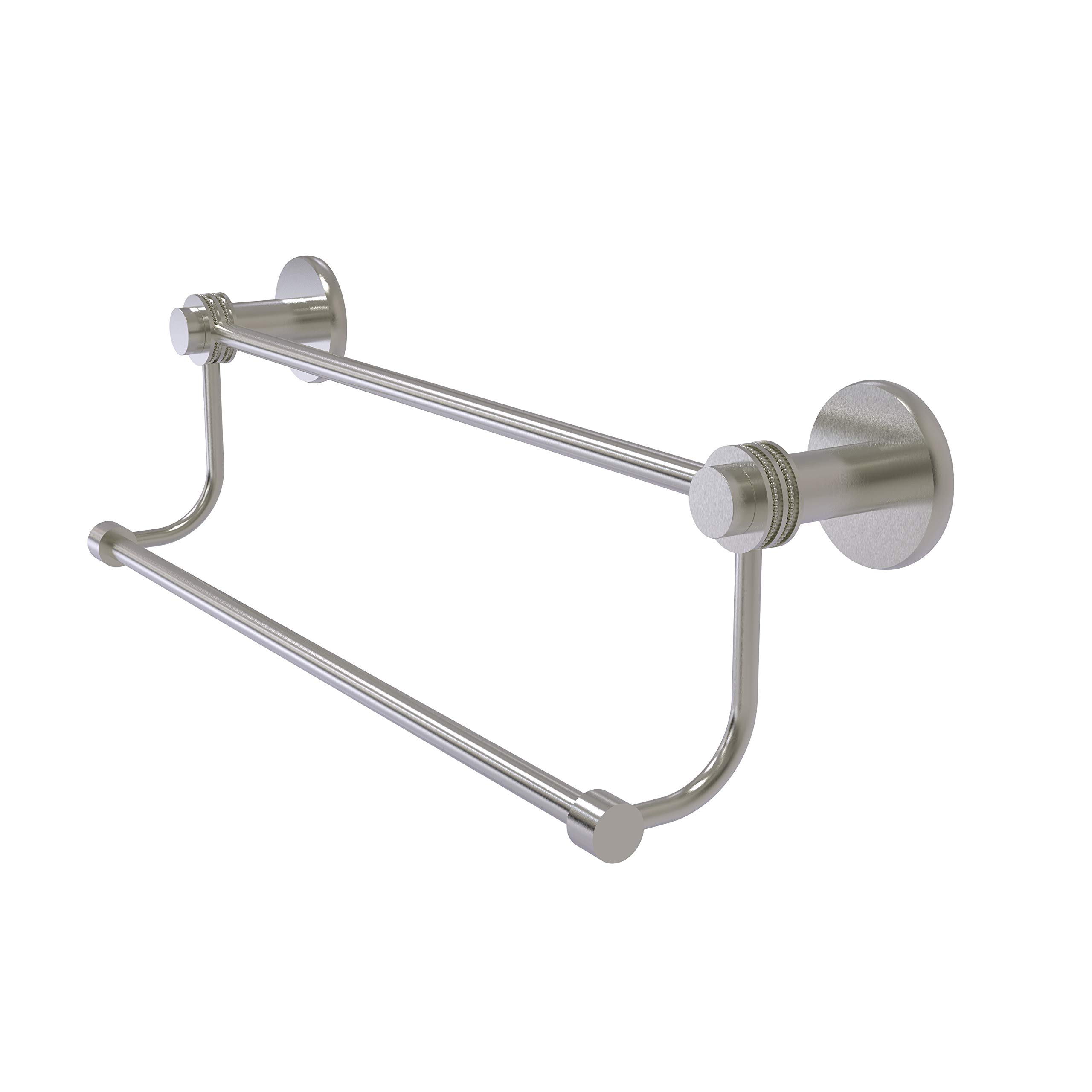 Allied Brass9072D/36-SN Mercury Collection 36 Inch Double Dotted Accents Towel Bar, 36-Inch, Satin Nickel