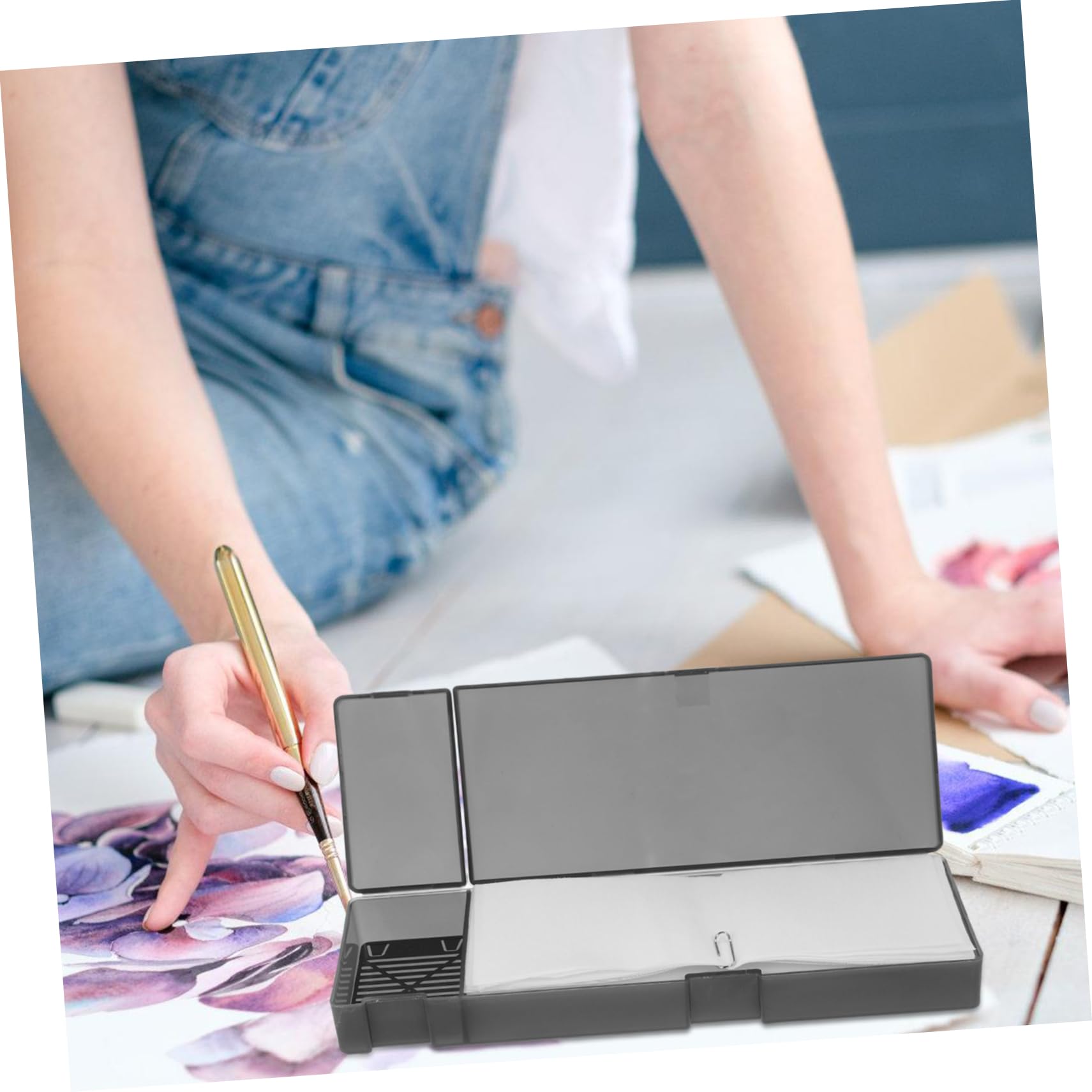 Housoutil Lot De 5 Palettes De Couleurs Plateau Hydratant Palette Humide Miniatures Peinture Miniature Plateau De Mélange De Pigments Palette De Peinture Plateau De Mélange