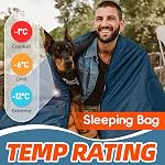MEREZA Sleeping Bag for Adults Mens, Cold Weather Sleeping Bags XL Queen Size Sleeping Bag with Compression Sack for All Season Camping Hiking Backpacking
