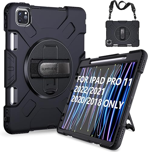 SUPFIVES Funda para iPad Pro de 11 pulgadas (202220212020), protector mejorado de grado militar a prueba de golpes de silicona para iPad Pro 11 de 4