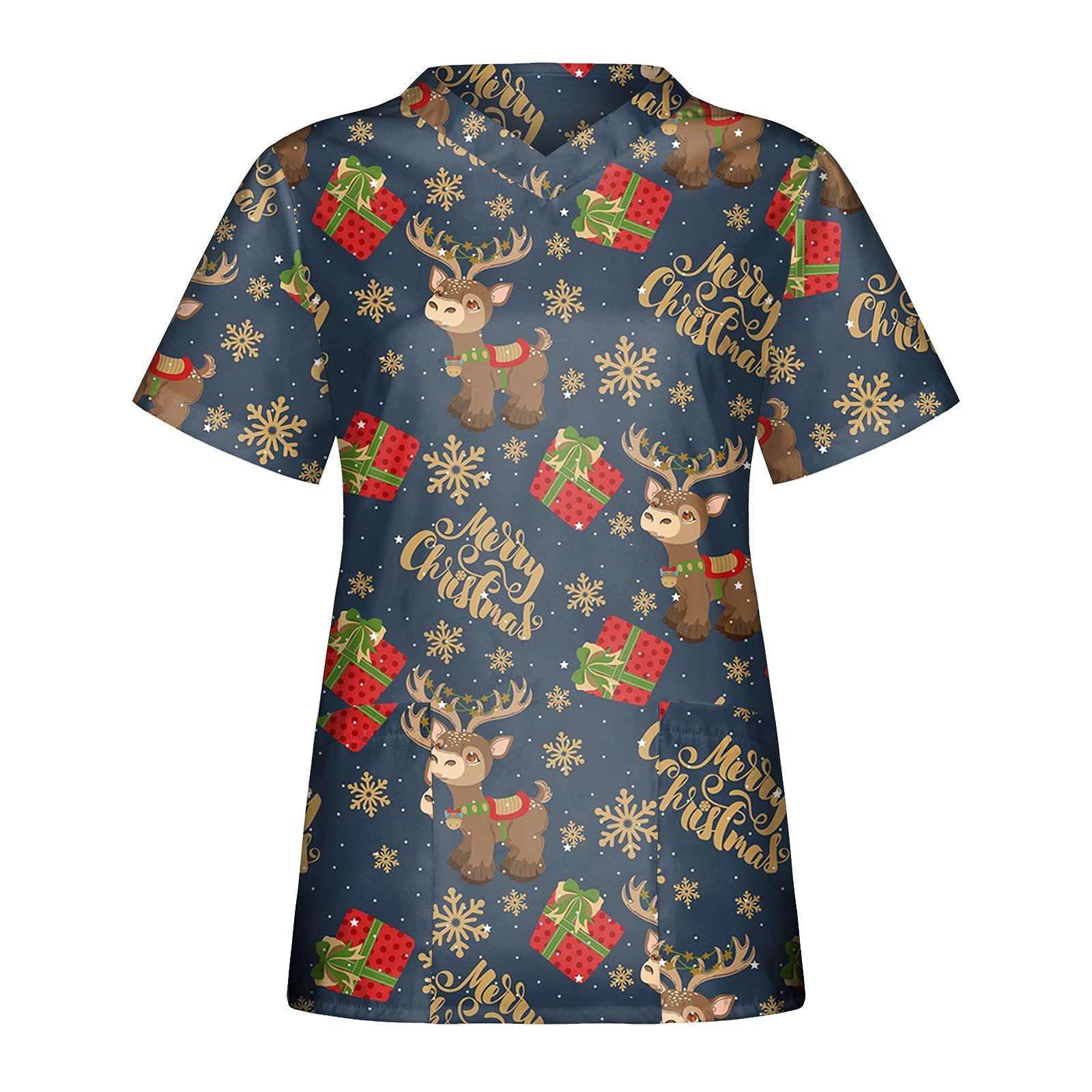 Medical Scrubs Top Womens Ladies Christmas Nurses Costume Uniforms Adults |  Desertcart Seychelles, image size:1600x1600