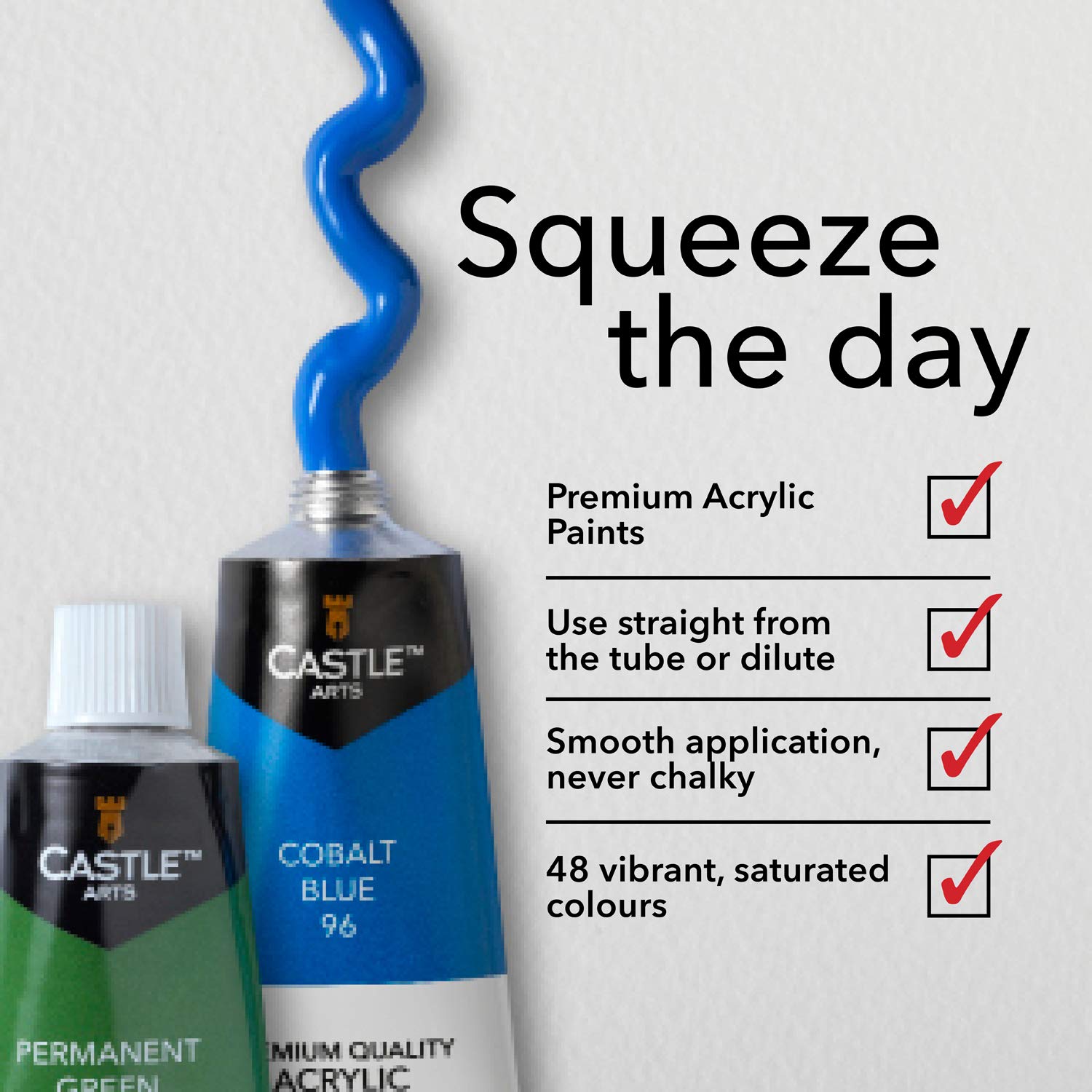 Castle Art Supplies 48 22ml Large Acrylic Paints Sets for Adults