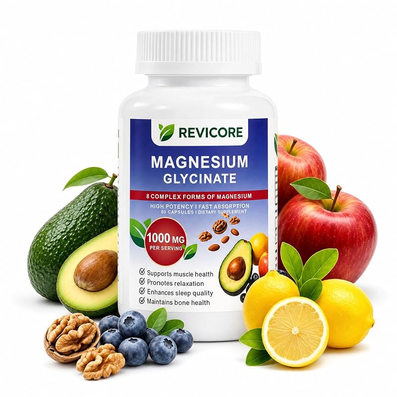 REVICORE Complexo de Magnésio com 8 formas 1000 mg, 90 cápsulas