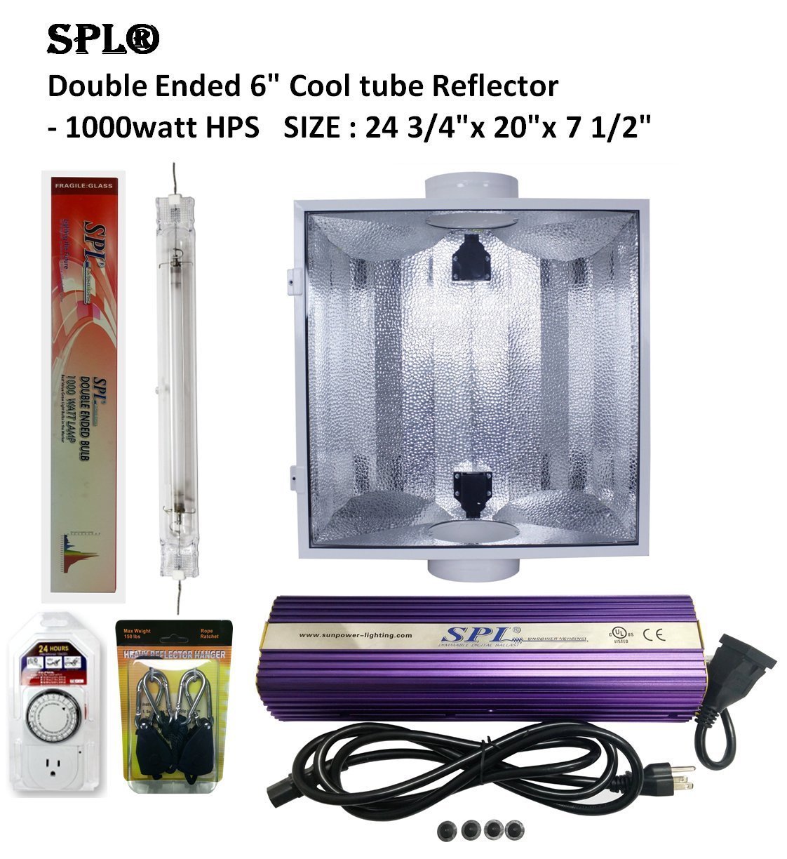 Buy SPL Horticulture 1000 Watt Grow Light Digital Dimmable HPS Mh