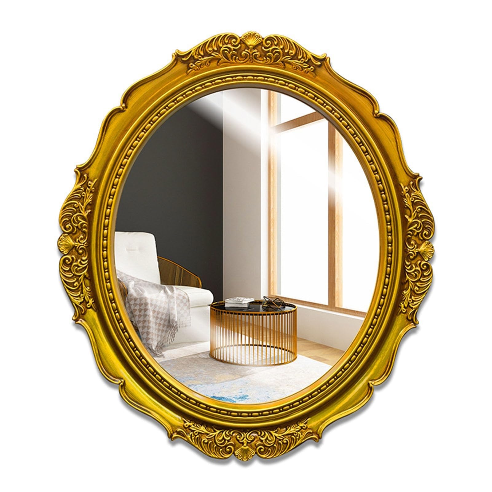 Miroir de Foyer Elliptique Grand Format pour Mur de Salle de Bains