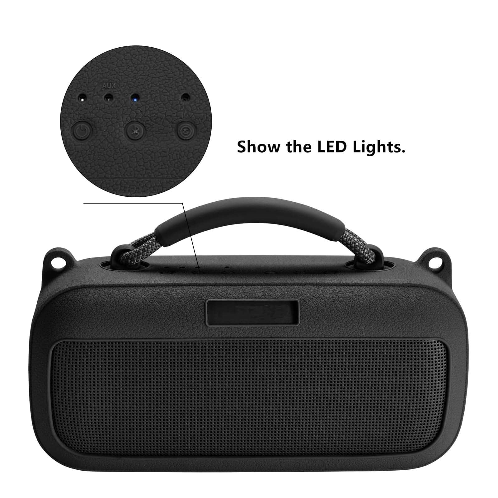 Funda de Silicona para Bose SoundLink MAX Altavoz portátil,Soundlink MAX Estuche de Viaje Portátil Protector Bolsa de Transporte con Correa Hombro(Negro)