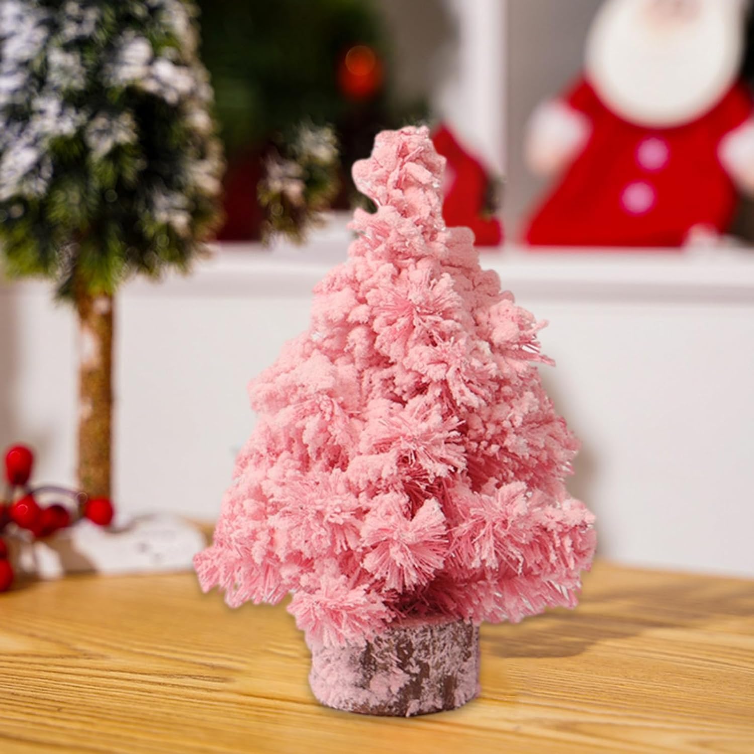 Decorazioni Natalizie per Albero di Natale Rosa, Ornamenti Artificiali per Albero di Natale, Decorazioni per la tavola dell'albero di Natale, Decorazioni per Porte, scenografie per Feste