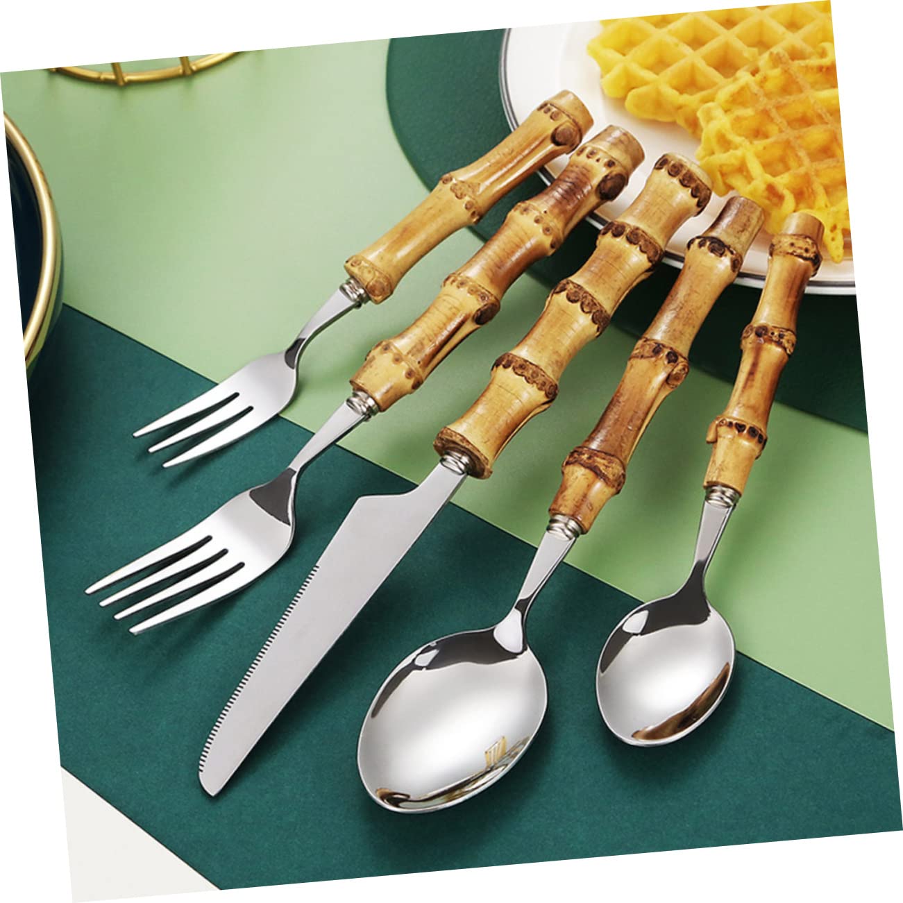COLLBATH 3 Set Set di posate in da tavola cutlery set coltelli da tavola utensile kit taglierino cucchiaio taglia Acciaio inossidabile