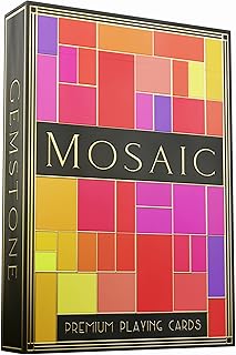 Mosaic Playing Cards, Elegant Embossed and Foiled Deck of Cards with Fully Custom Designs with Free Card Game eBook, Premi...