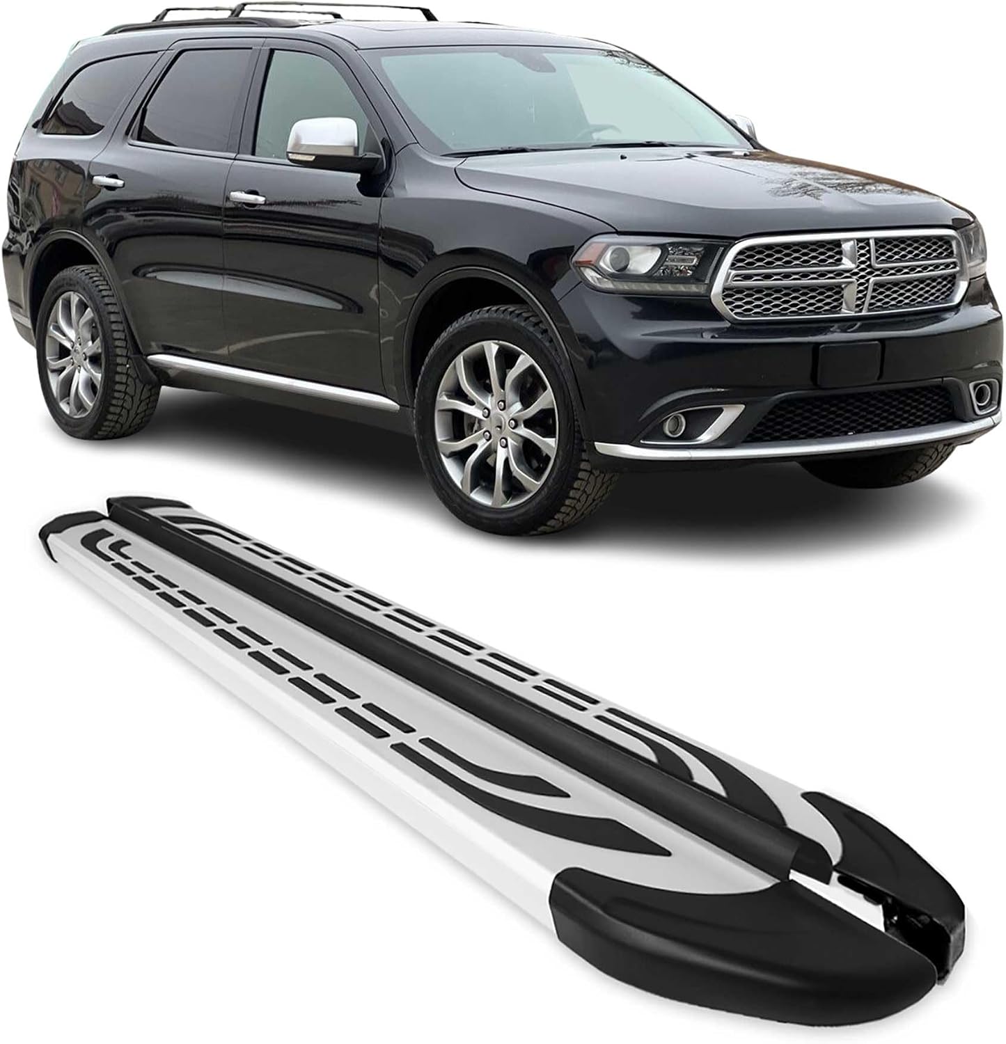 OMAC Side Steps for Dodge Durango 2011-2026, Running Boards, Aluminum, Silver, 2Pcs