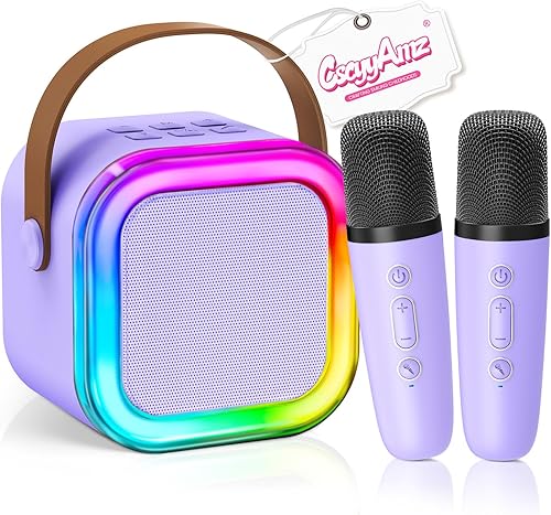 Miniatura 13 de Mini máquina de karaoke para niños, niñas y niños - Regalos de cumpleaños para edades de 4 a 8+ años - Lo más nuevo de 2025 - Altavoz Bluetooth Rosa