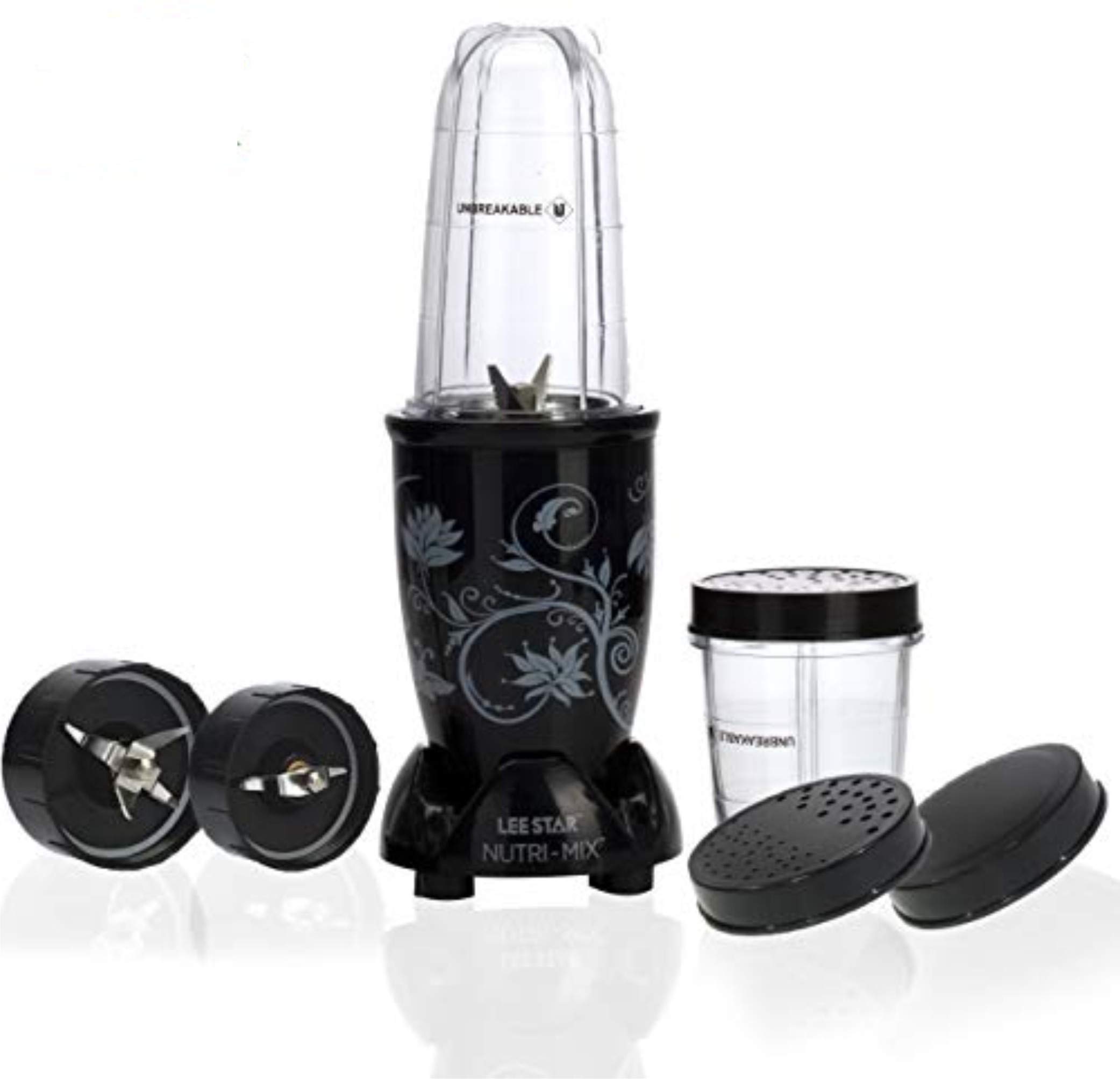LEE STAR NUTRI-MIX Le-819 Mixer Grinder, 400 Watts, 2 Jars (Black)-image-36