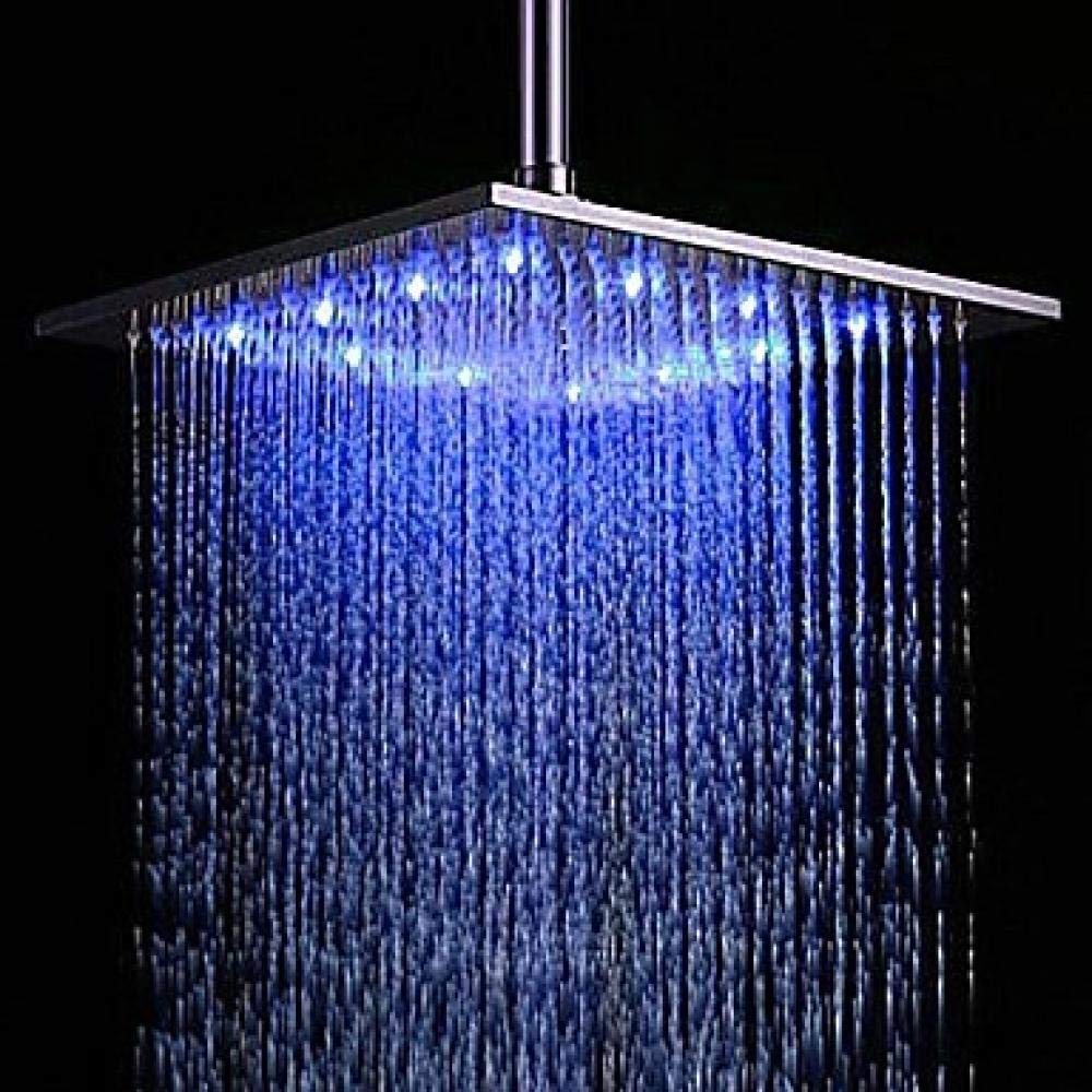 Douche pluie LED avec changement de couleur automatique pour cabine moderne