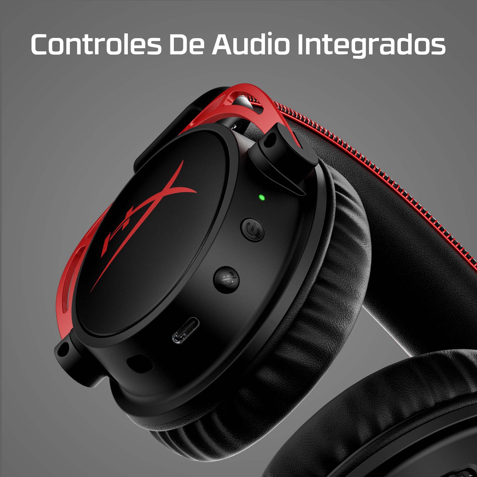 HyperX Cloud Alpha Wireless Auriculares Inalámbricos para Juegos de PC, Duración de la Batería de 300 Horas, Espuma Viscoelástica, Controladores de Doble Cámara, Color Negro y Rojo