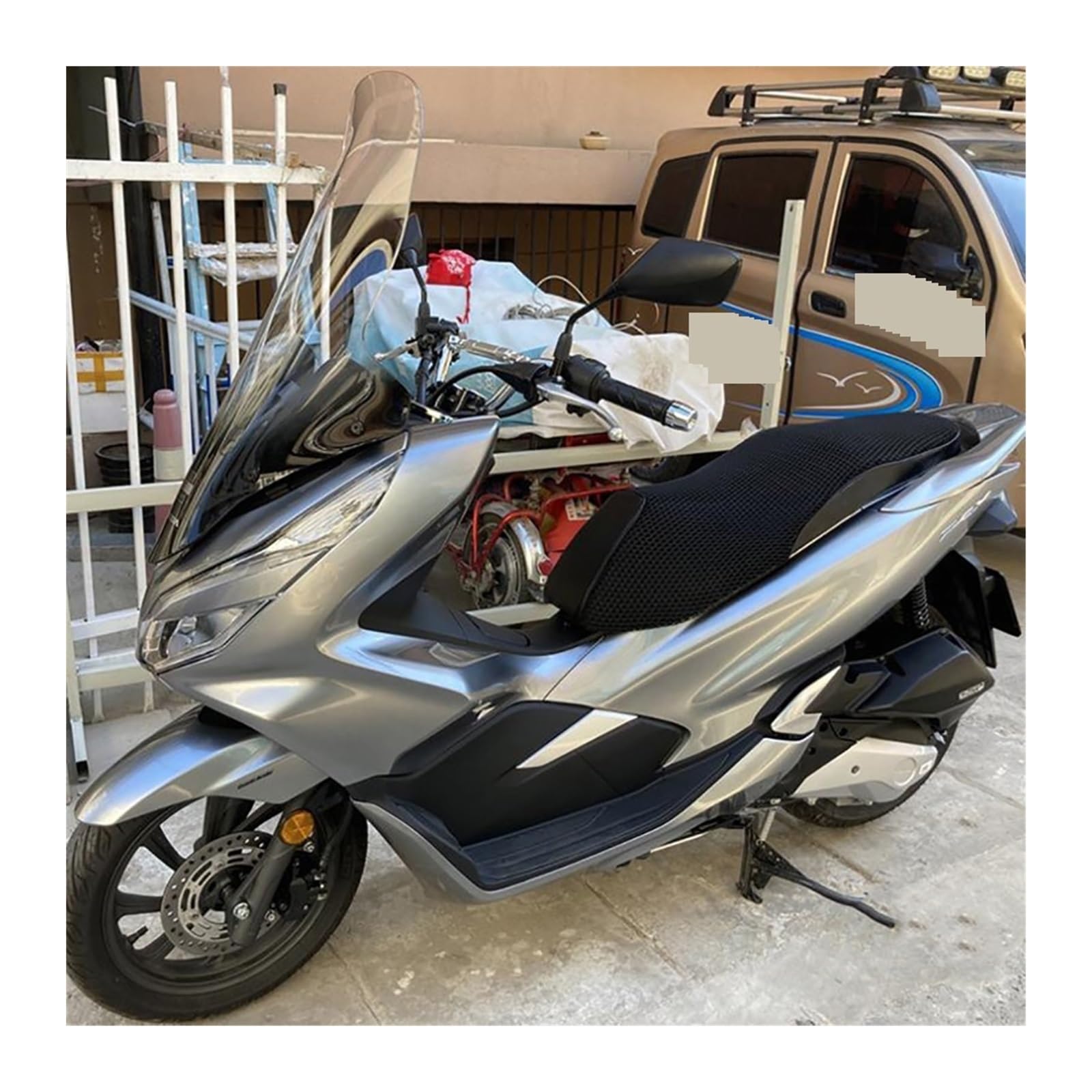 Housse De Siège Moto Respirante Pour Honda PCX150 PCX160 - Protection Confortable En Maille Nid D'Abeille Antidérapante