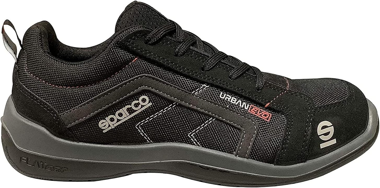 Scarpe Racing Sparco Evo - Nero/Rosso, Pelle Nabuk | Sicurezza E Comfort Per Guida E Lavoro - Foto 4