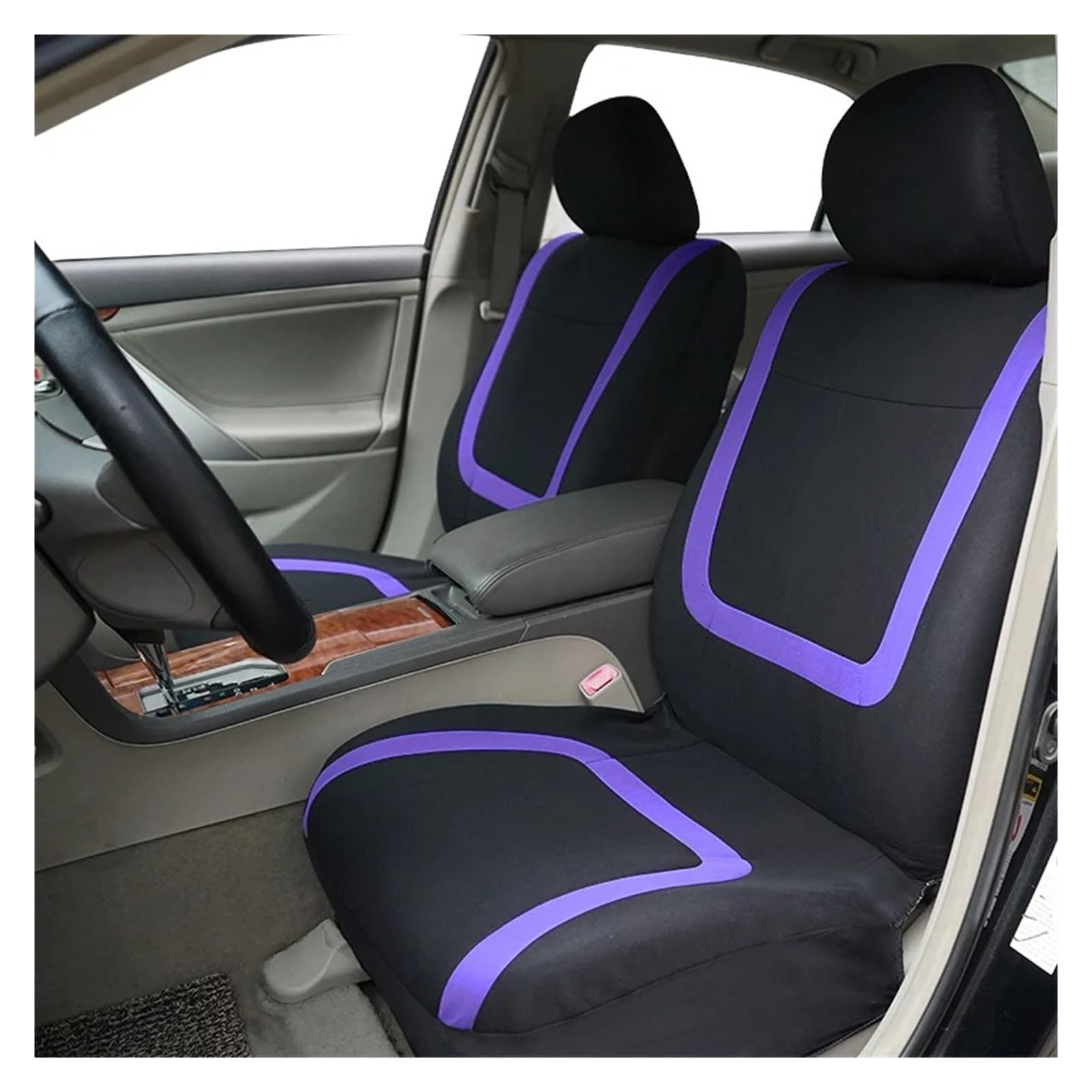 Coprisedili Adatto Per Auto Camion Furgone SUV Coprisedile Tessuto Universale Poliestere Traspirante Lavabile(Black 5 Seat)