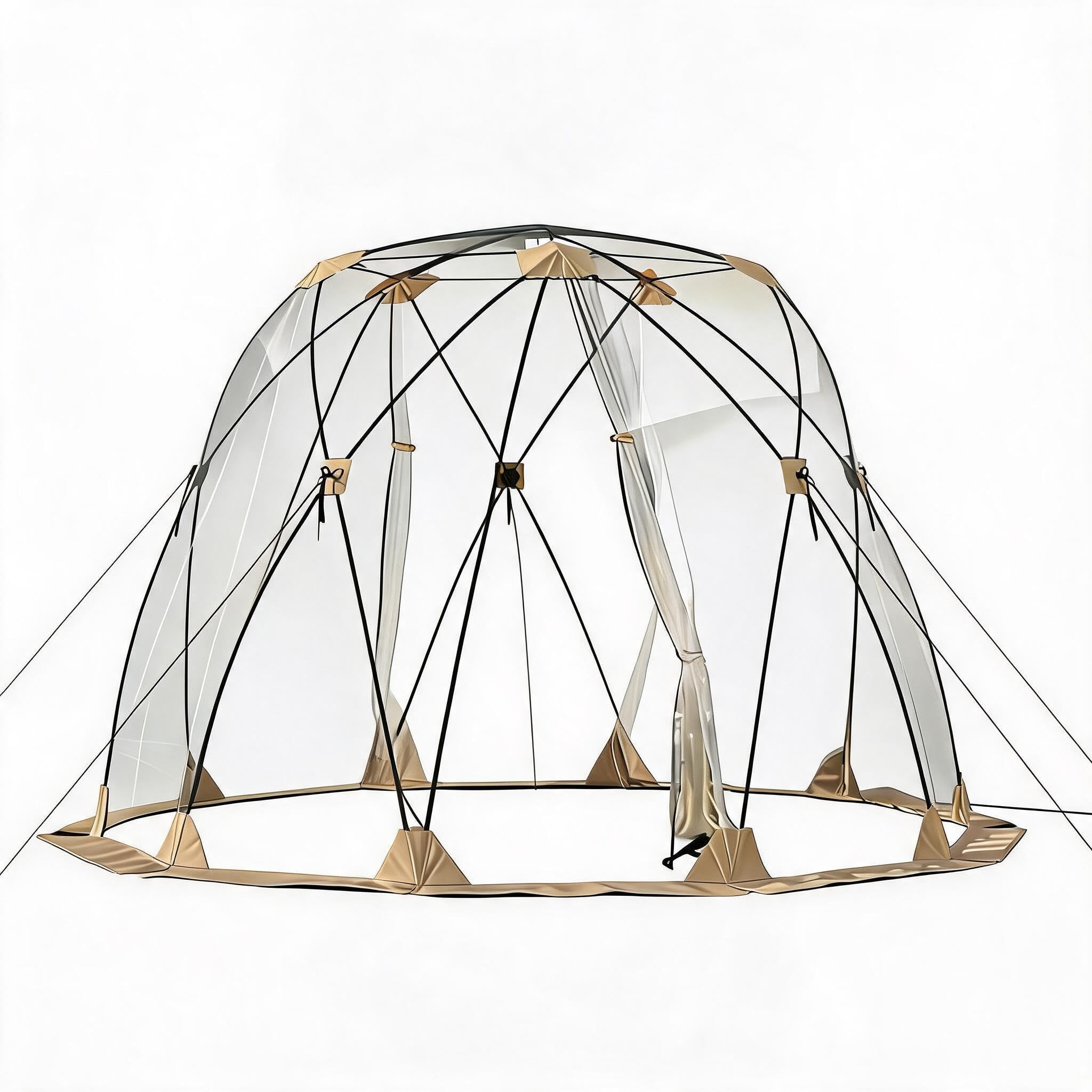 Garvee Pop Up Bubble Zelt 3x3m, 4-6 Personen, Transparent Garten Pavillon