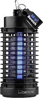 Clatronic® Insektenvernichter elektrisch | Mückenfalle Tag & Nacht | für bis zu 50qm | Mückenlampe ohne Chemie oder Duftstoffe | Fliegenfalle elektrisch inkl. Reinigungsbürste | Lichtfalle ISL 3823