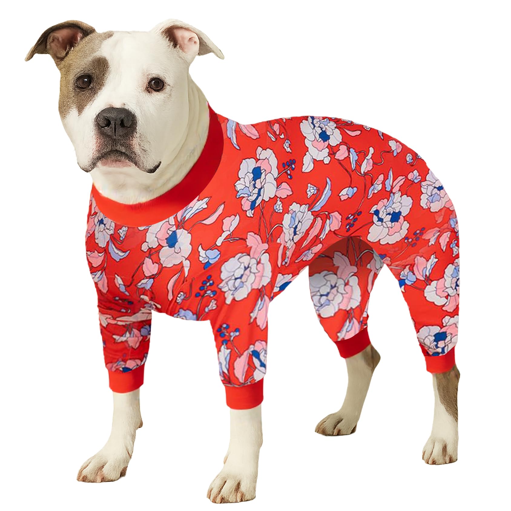 LovinPet Large Fat Dogs Pajamas Onesies -Anti Licking & UV Protections Dog Shirt,Stretchy Comfortable Skin-Friendly Fabric,Post Surgery Recovery Dog