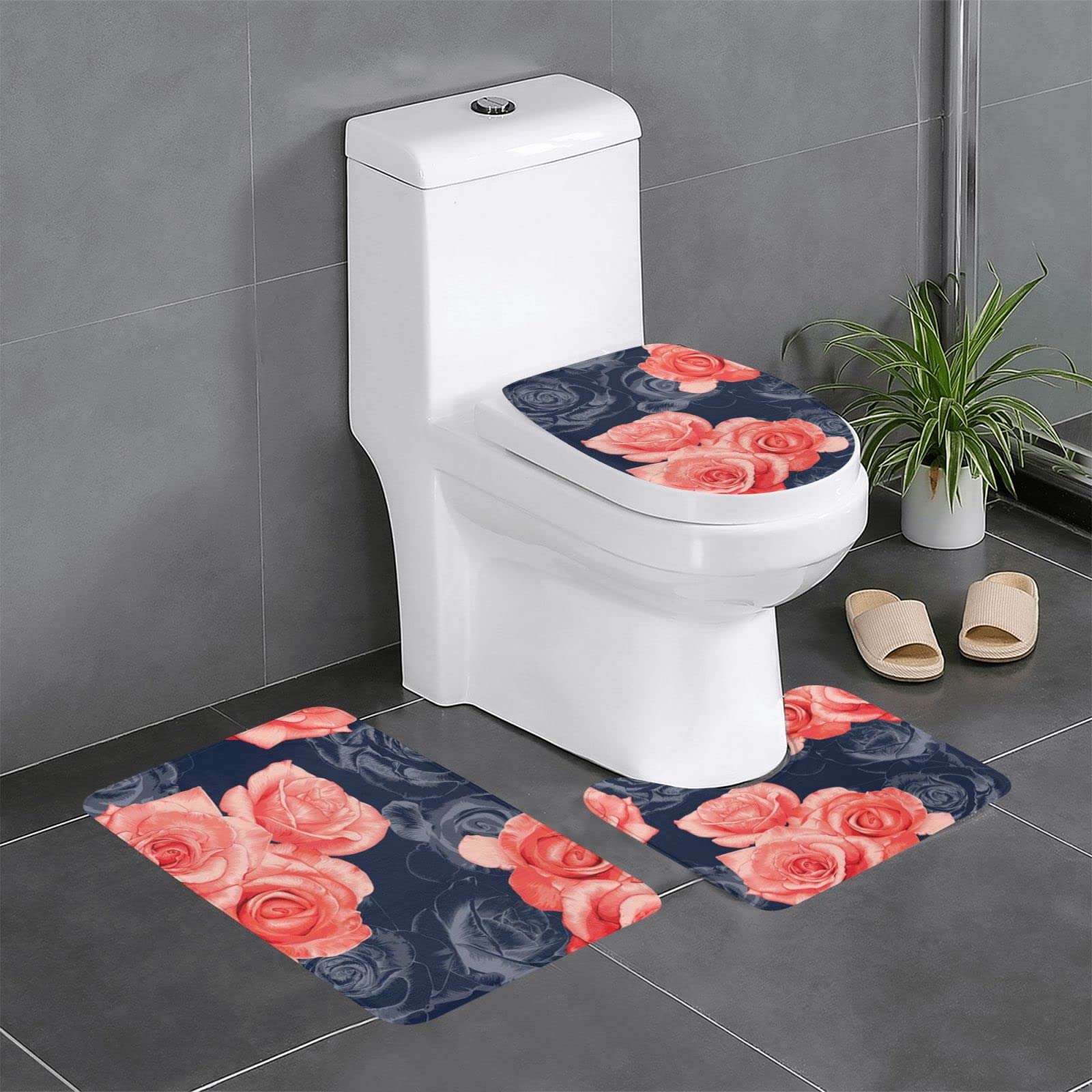 Tapis de salle de bain antidérapants pour sécuriser et sécher vos sols lot de 3 BONDIJ