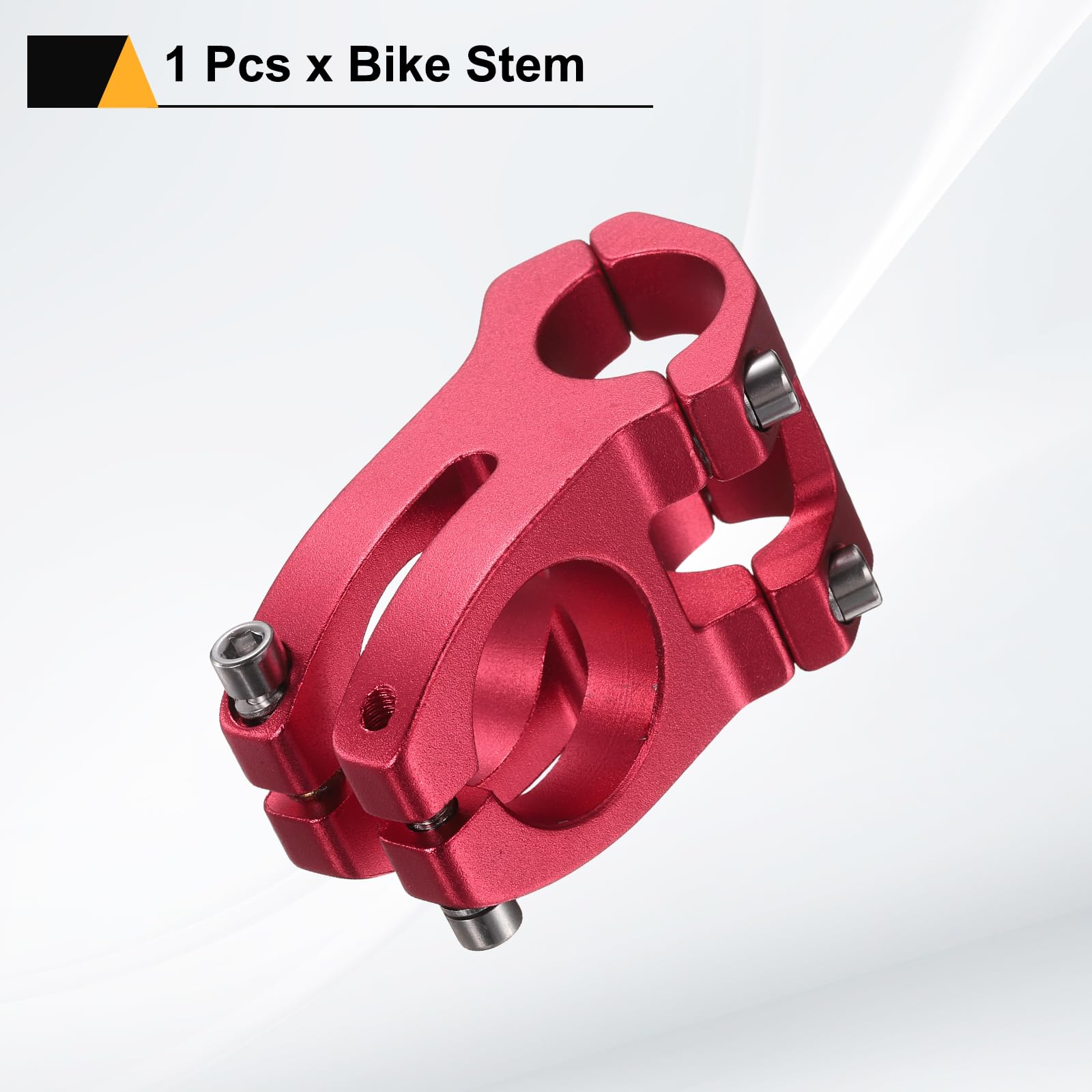 QUARKZMAN 25,4 mm mostek rowerowy 45mm wspornik kierownicy ze stopu aluminium do roweru górskiego BMX rower górski MTB jazda na rowerze, czerwony