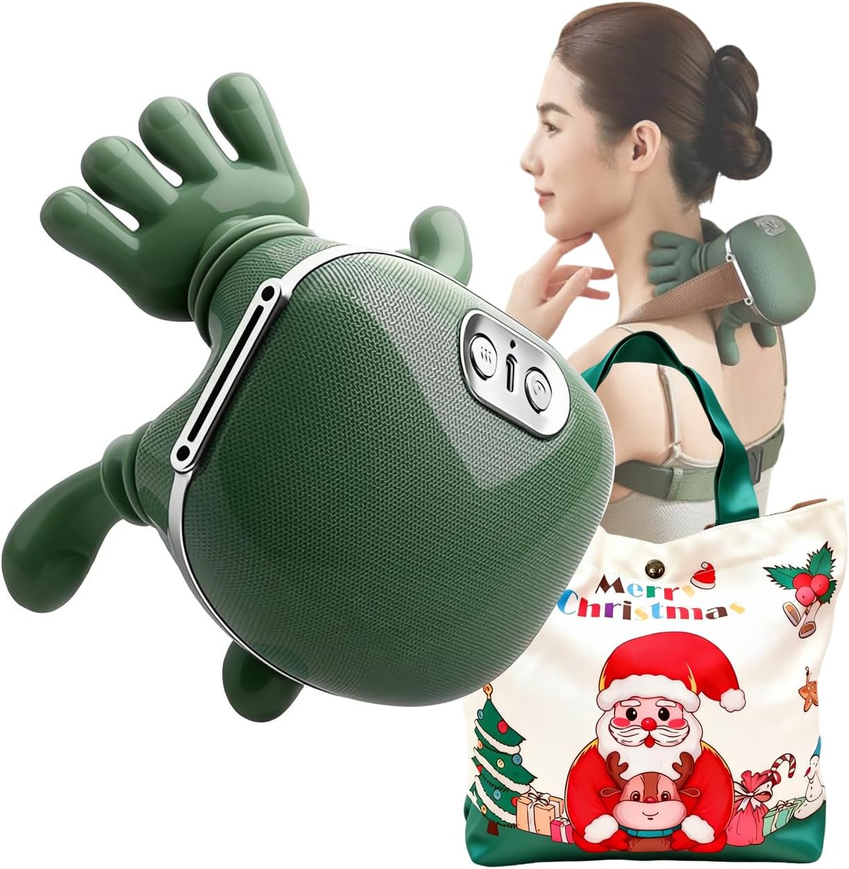 Neck Massager with Heat for Pain Relief deep Tissue,Shoulder & Back Massager,masajeador de espalda y Cuello shiatsu Neck and Back Massager 2025 (Christmas Gift)