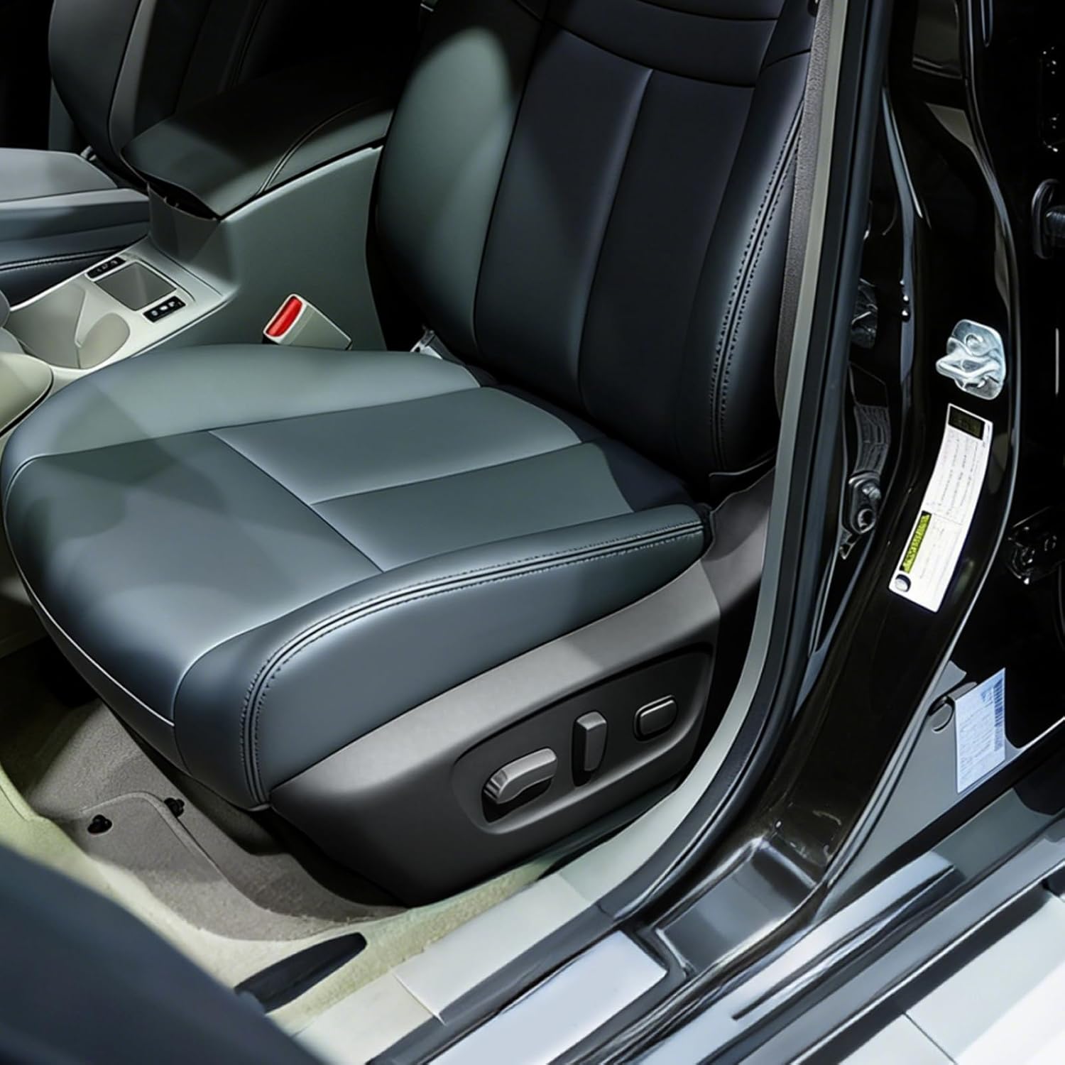 Driver Seat Trim Panel Compatible with Nissan Rogue 2014-2020, Replace 87380-4BB3A, Seat Side Track Cover (Left Side)