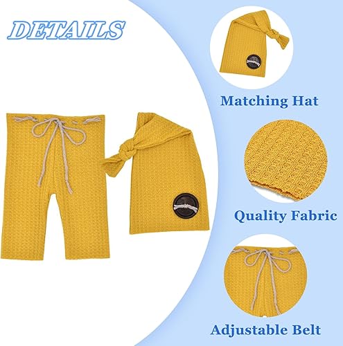 Miniatura 3 de Accesorios para sesión de fotos de bebé recién nacido, pantalones de punto, sombrero, conjuntos de fotografía de ganchillo, ropa de disfraz
