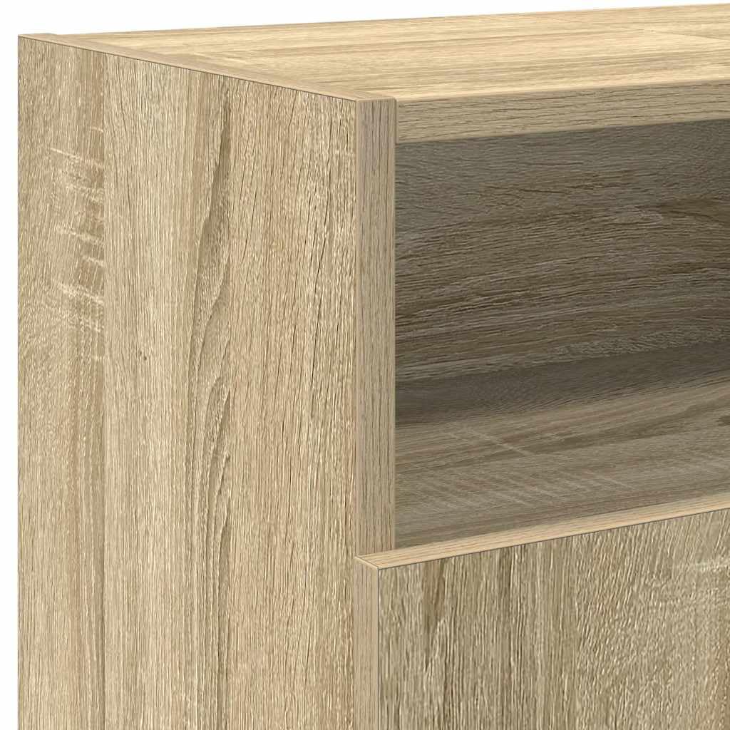 vidaXL Mobile Porta TV con Luci LED Rovere Sonoma 120x30x50 cm