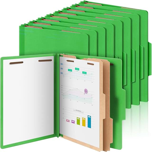 Best File Folders With Multiple Sections for Organized Documents – Red ...