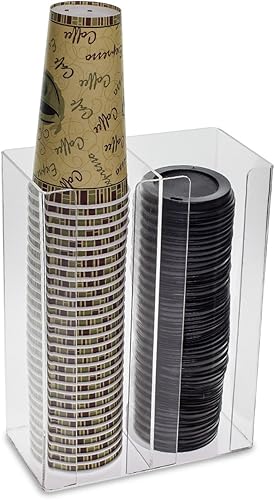 Miniatura 4 de SOURCEONE.ORG Taza de café de acrílico transparente de lujo, organizador de fuente de soda, soporte de pared o uso de encimera