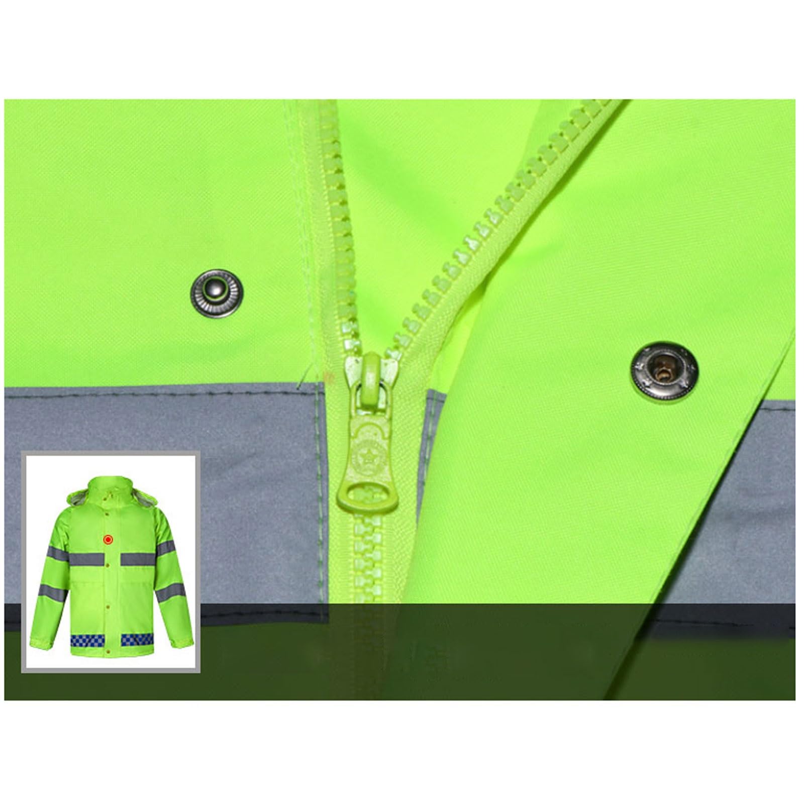 Traje de lluvia reflectante for motocicleta, conjunto chaqueta y pantalones seguridad abrigados invierno for hombre, impermeable deportivo alta visibilidad