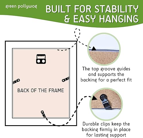 Miniatura 3 de Green Pollywog Sonogram Photo Display | Marco de ultrasonido blanco | Regalo de embarazo para madres primerizas, padres y abuelos | Decoración de