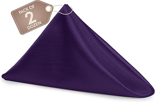 Miniatura 565 de Ultimate Textile -1 docena - Reversible Shantung Satin - Majestic - Servilletas de tela Majestic de 17 x 17 pulgadas color azul pizarra