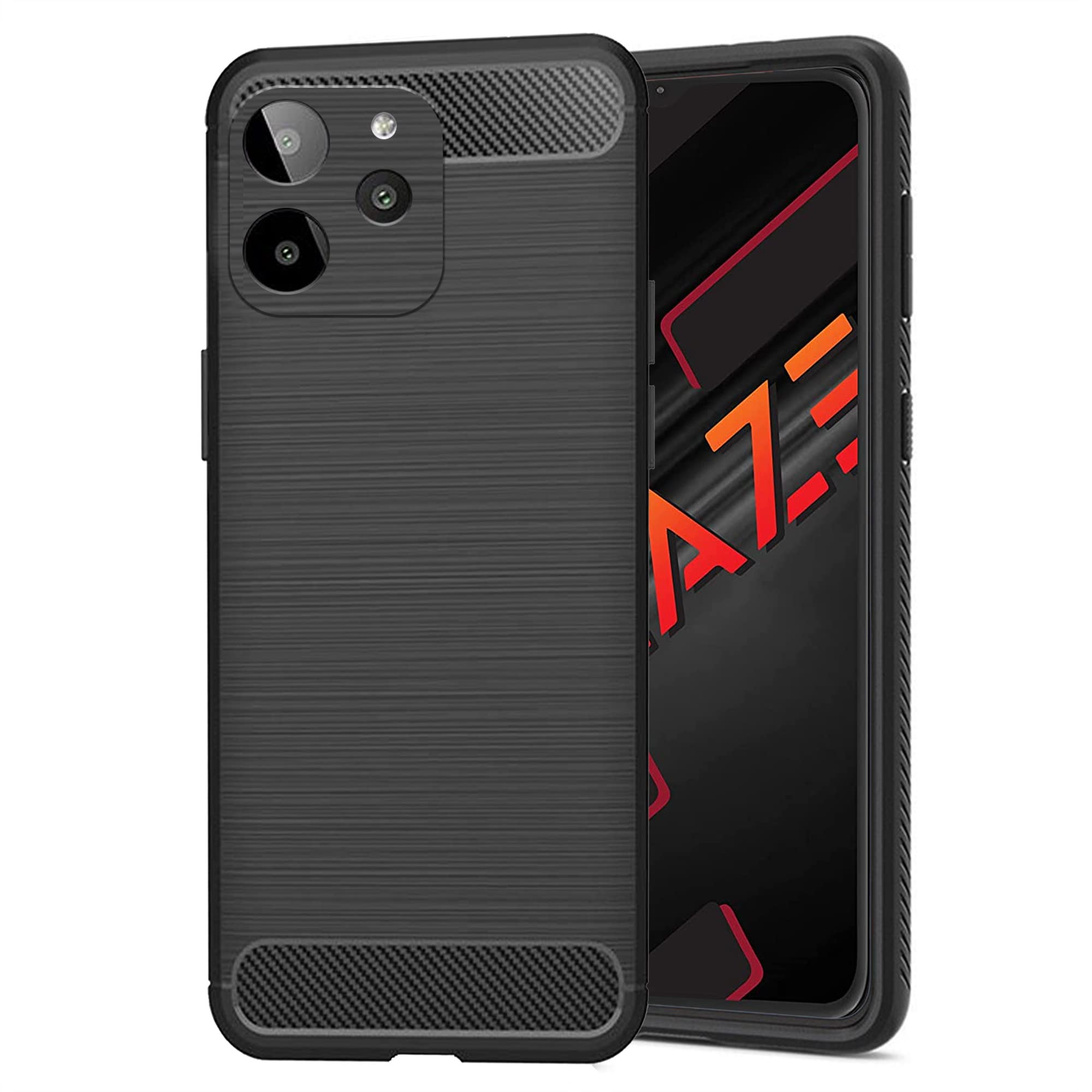 Knotyy Lava Yuva 2 Pro Back Cover | Hybrid Shock Proof Case Cover| Matte Soft Silicon Flexible | Back Cover for Lava Yuva 2 Pro (Black) (B0C2471LBS) Amazon Price History, Amazon Price Tracker