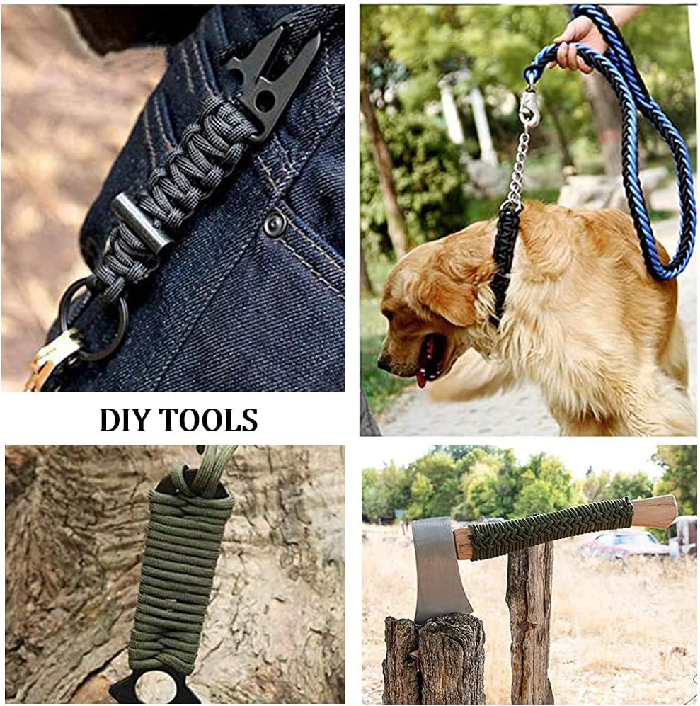 Mtlnkb Paracord 550 Tactical Paracord 100ft Parachute Cord 2 Pack Paracord Rope : Sports & Outdoors