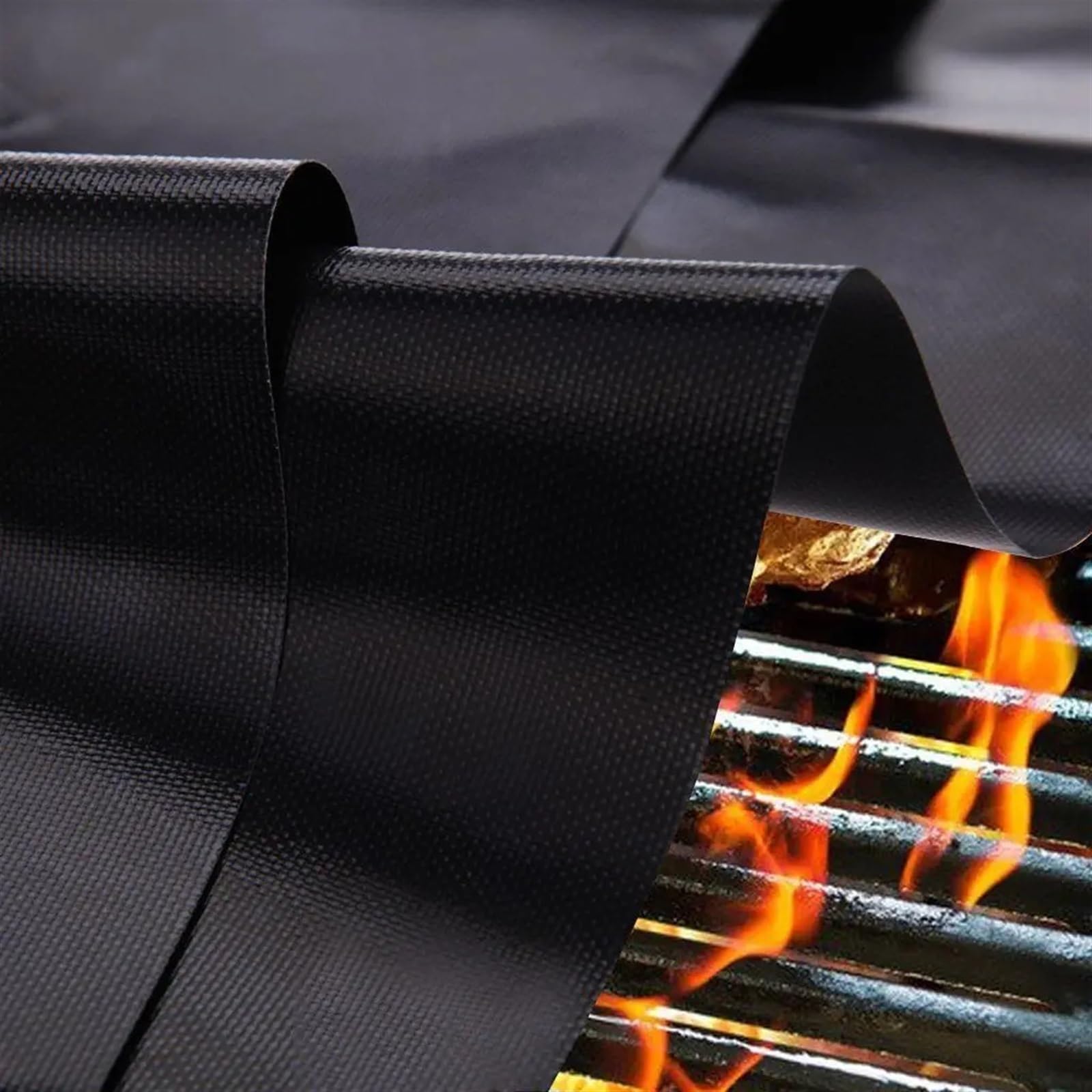 Grillmatte, 44 x 33 cm, antihaftbeschichtet, Grilleinlagen, Backofen-Grillfolie, Grilleinlage, wiederverwendbare Matte, Grillwerkzeuge, Grillzubehör(5pcs)