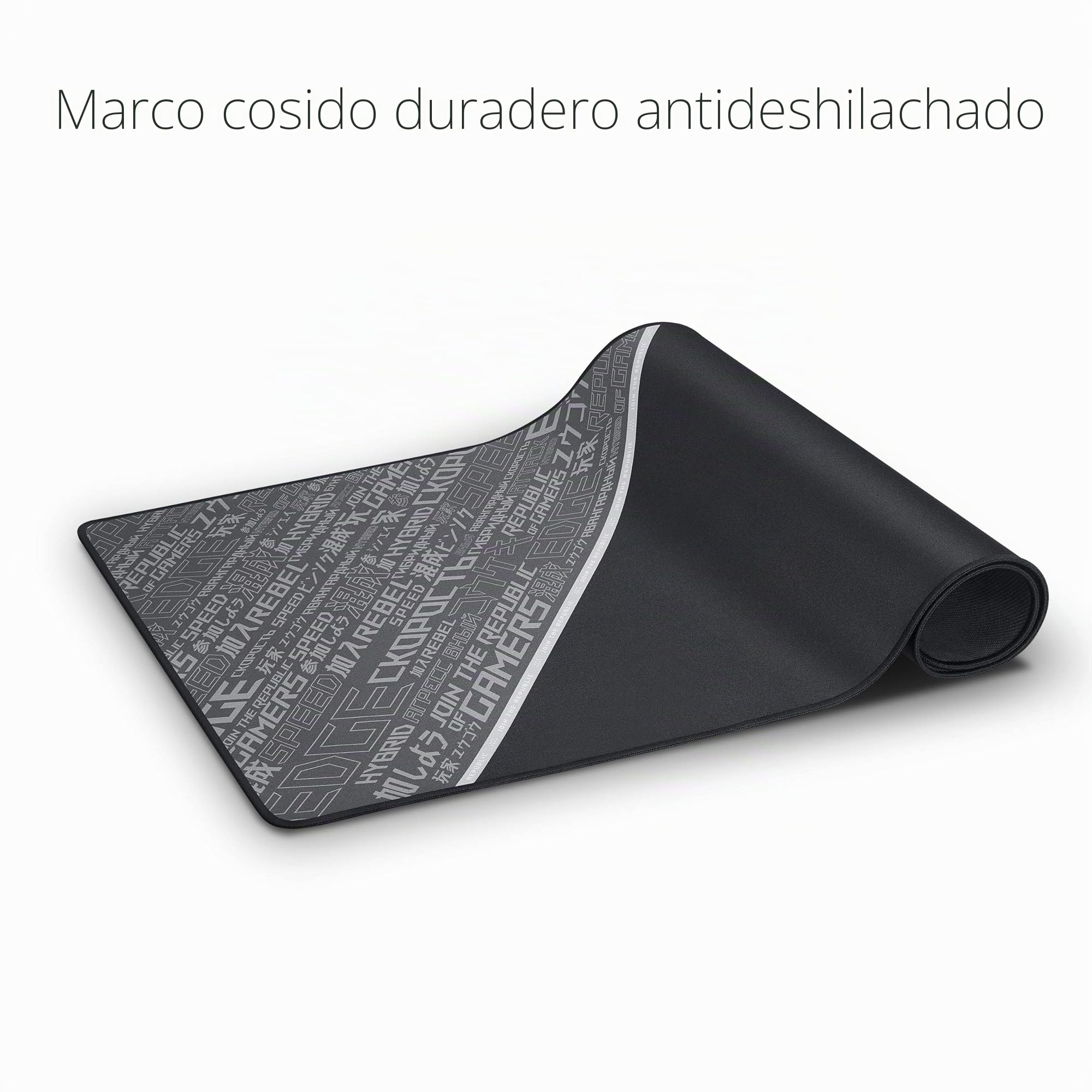 ASUS ROG Sheath BLK LTD - Alfombrilla Gaming Extragrande con una Superficie optimizada para Jugar, Bordado Resistente al Desgaste y Base de Goma roja Antideslizante