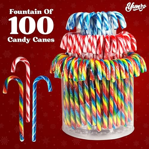 Miniatura 2 de Bastones de caramelo de Navidad, tutti frutti, menta azulblanca, sabores de mezcla de cereza roja y blanca, bastones de caramelo a granel envueltos