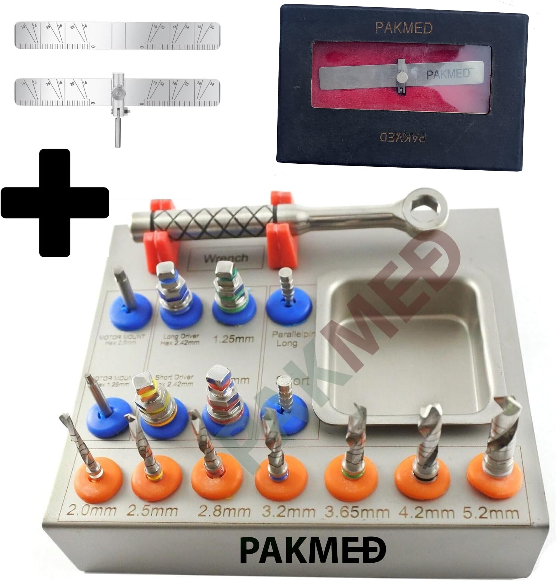 Surgical Drills Kit Dental Implant Basic Tools Ratchet Hex Drivers Parallel PinsF
