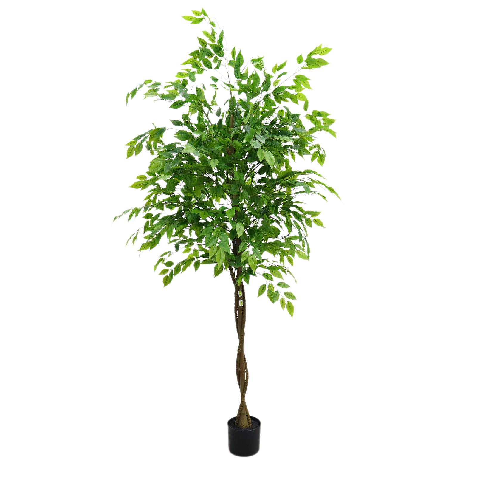 Zstar 180 Cm. Árbol De Ficus Artificial, 180 Cm/6 Pies, Gran Árbol De Ficus Artificial En Maceta, Plantas Artificiales Grandes Con Textura Realista Para Vestíbulo, Salón, Dormitorio, Decoración