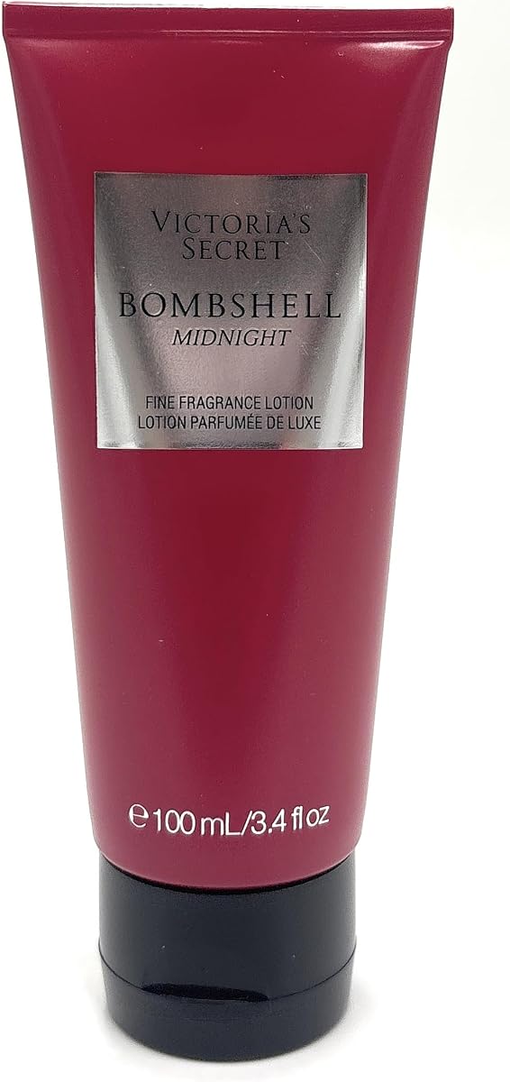 Victoria's Secret Bombshell Midnight Loción corporal con fragancia fina, 3.4 onzas líquidas