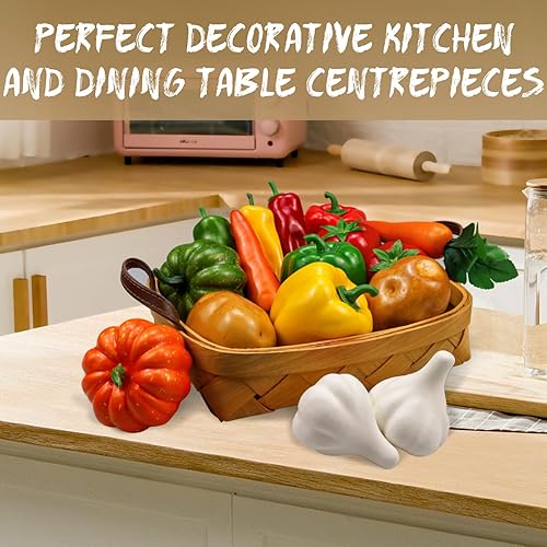 Miniatura 4 de Lorigun 16 Pieces/Set Artificial Vegetables Simulation Vegetables Decoration Kitchen Home Decor Realistic Fake Vegetables Decor Set Photo Props