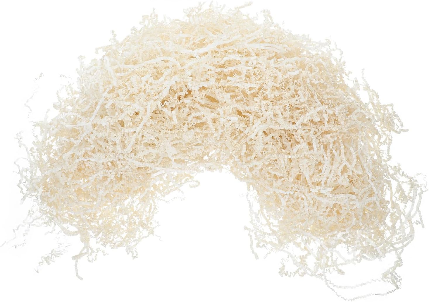 LIFKICH Raffia Crinkle Paper Shreds 1kg Bulk Pack, Milk White Packing Paper Filler for Boxes, Basket Filling, Shipping Protection and Decorative Wrapping for Holidays and Parties
