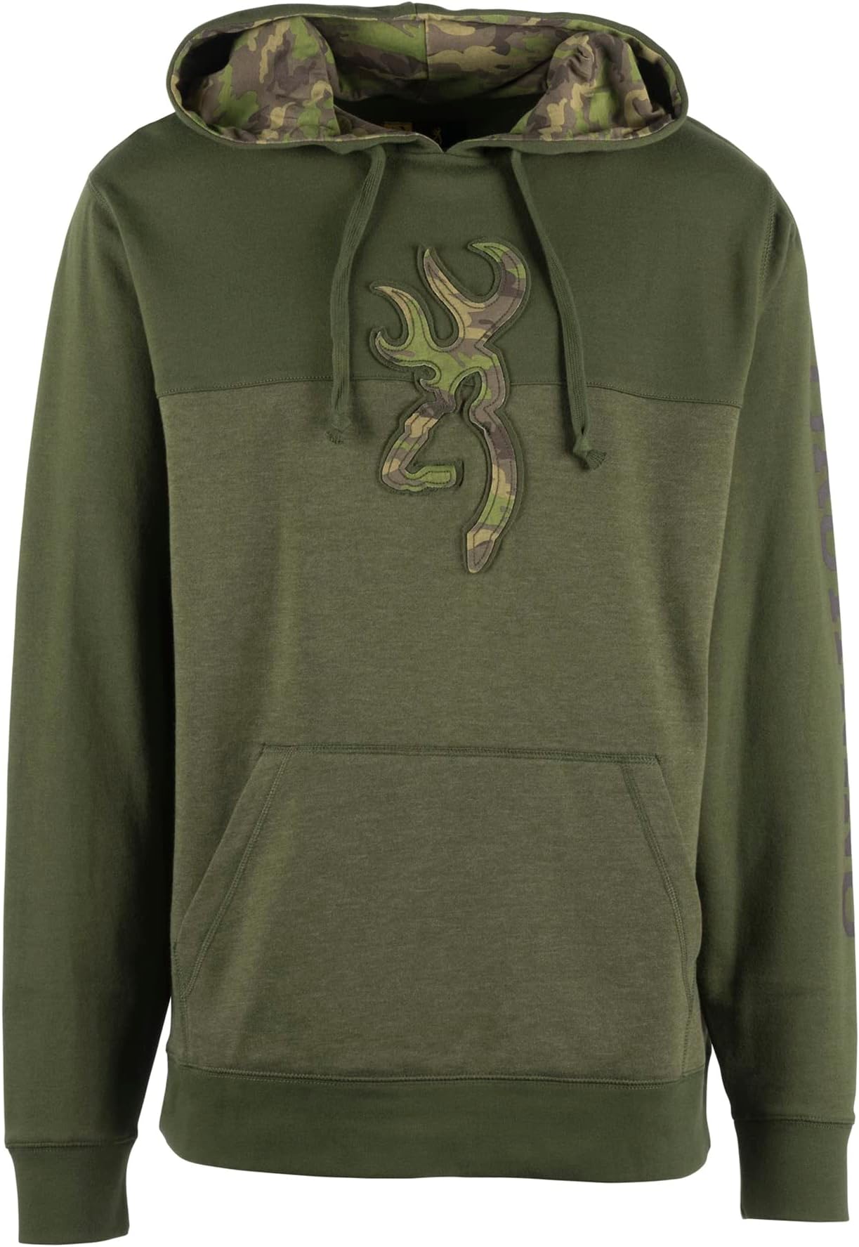 Browningmens Buckmark Hoodies, Warm Cotton-blend Fleece Sweatshirt Hooded Sweatshirt