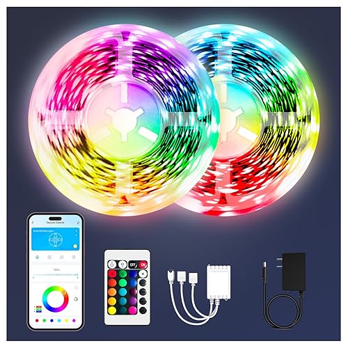 Bluetooth Led Lights for Bedroom 100ft,Smart Led Strip Lights with
