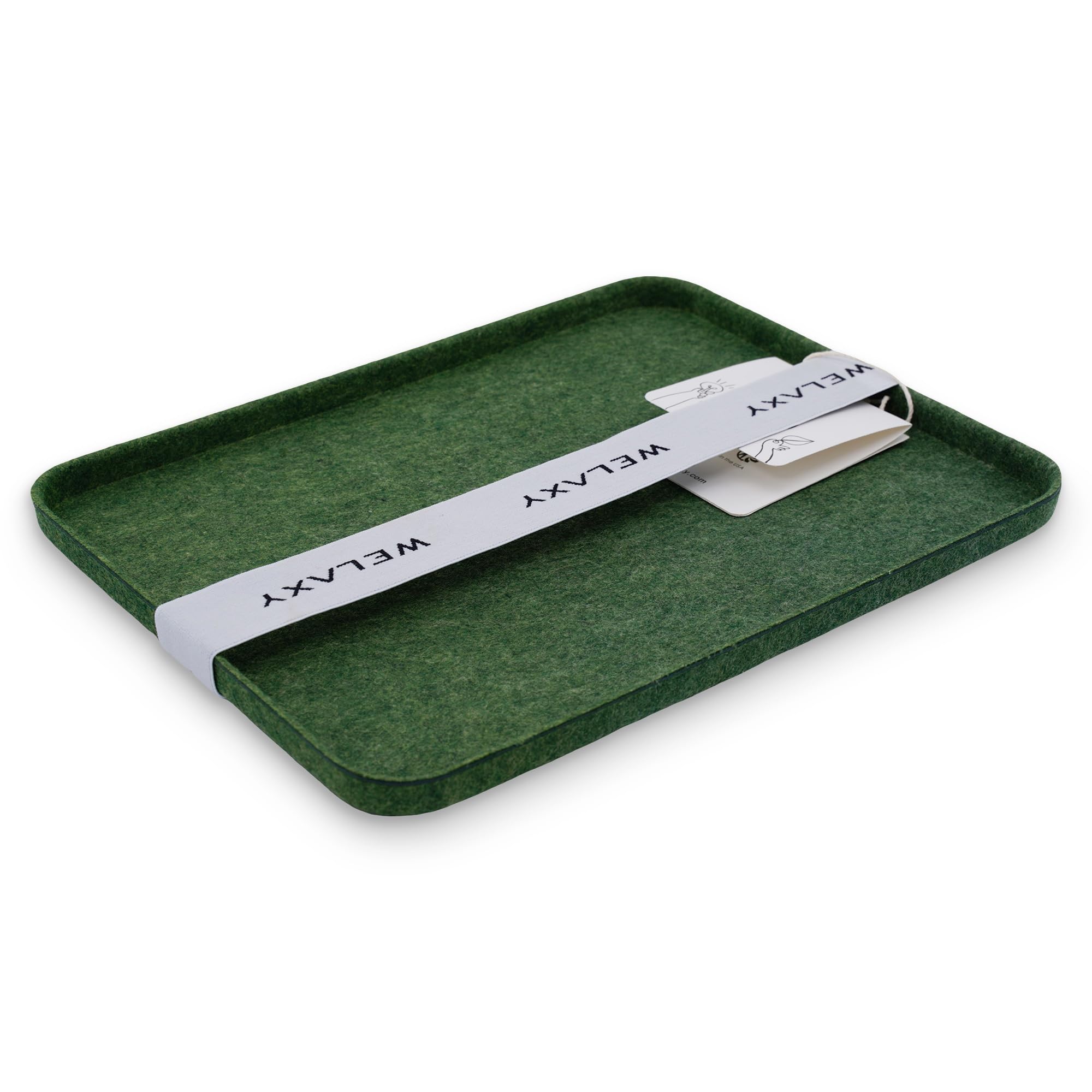 Welaxy Forest Green felt tray Lid for Desk Drawer Organizer Bin Minimalist