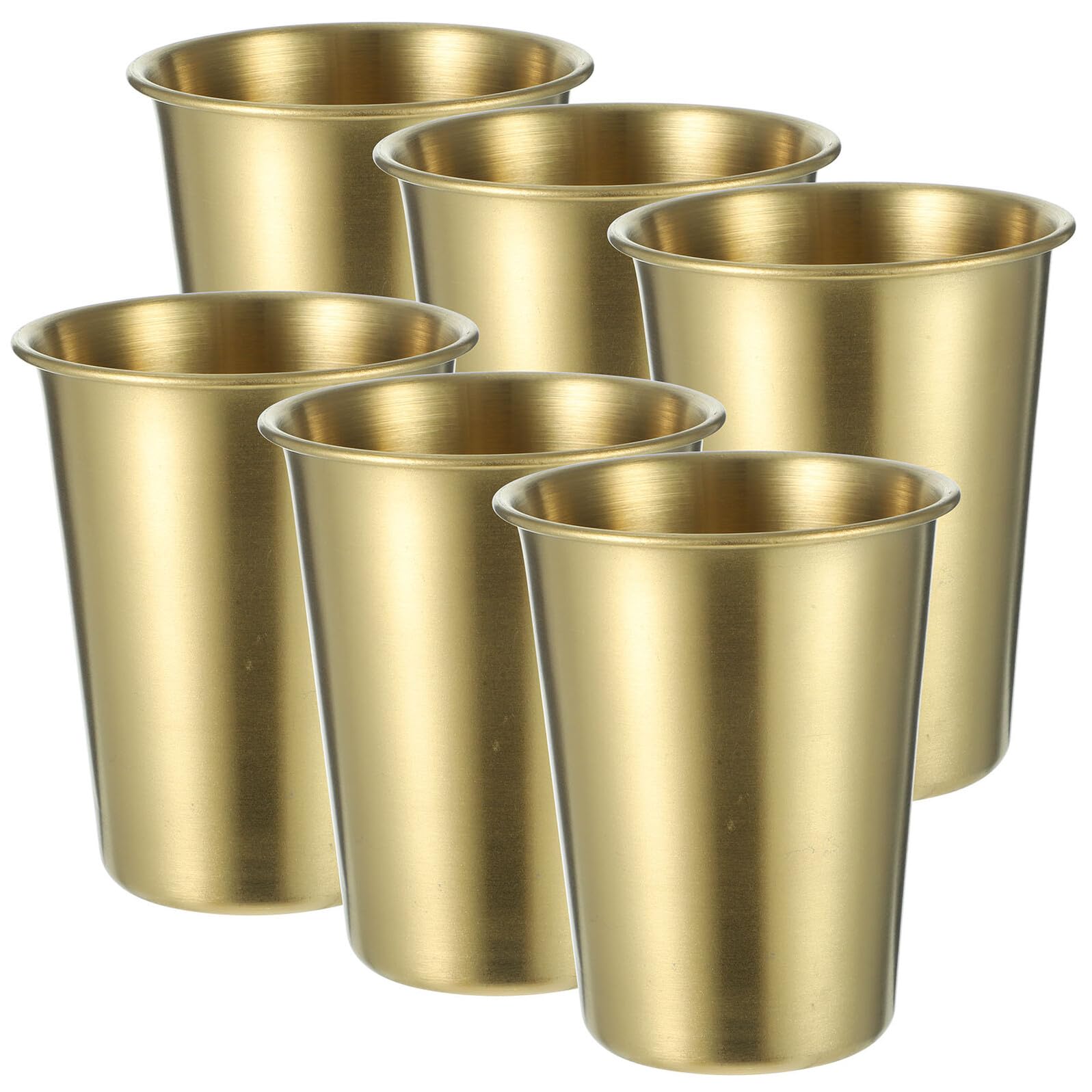 PLAFOPE Edelstahlbecher 350ml, Gold, für Wasser und Kaffee