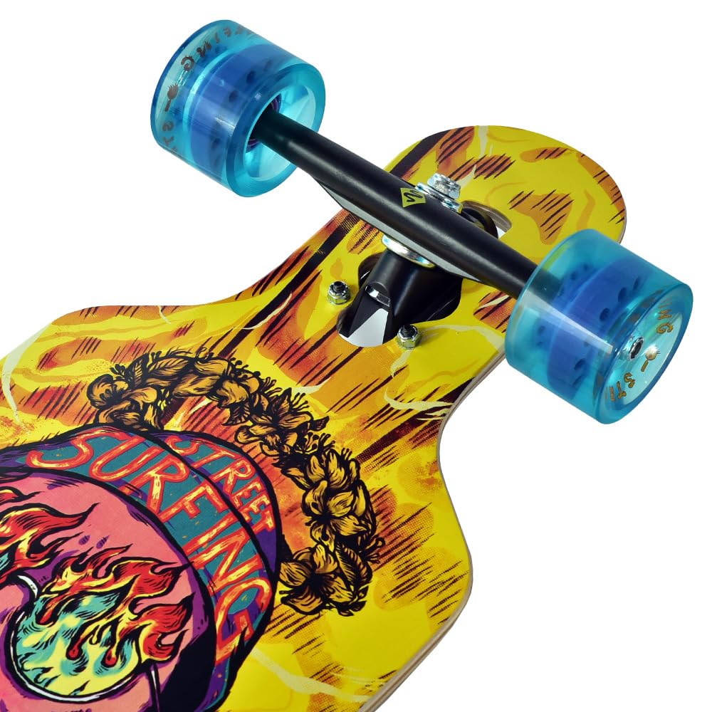 Streetsurfing - Longboard Drop Through Freeride 39" Curve, Longboard Unisexo, Black, One Size - 06-16-013-2